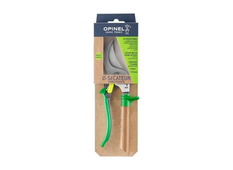 Opinel 3 Position Secateurs in Green